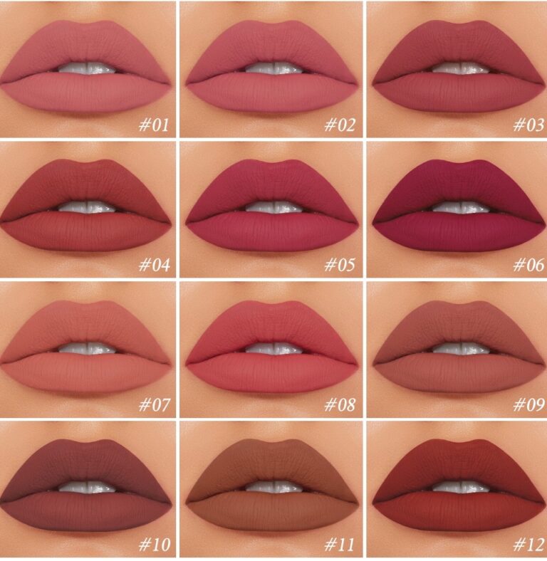 Палітра кольорів на губах — відтінки